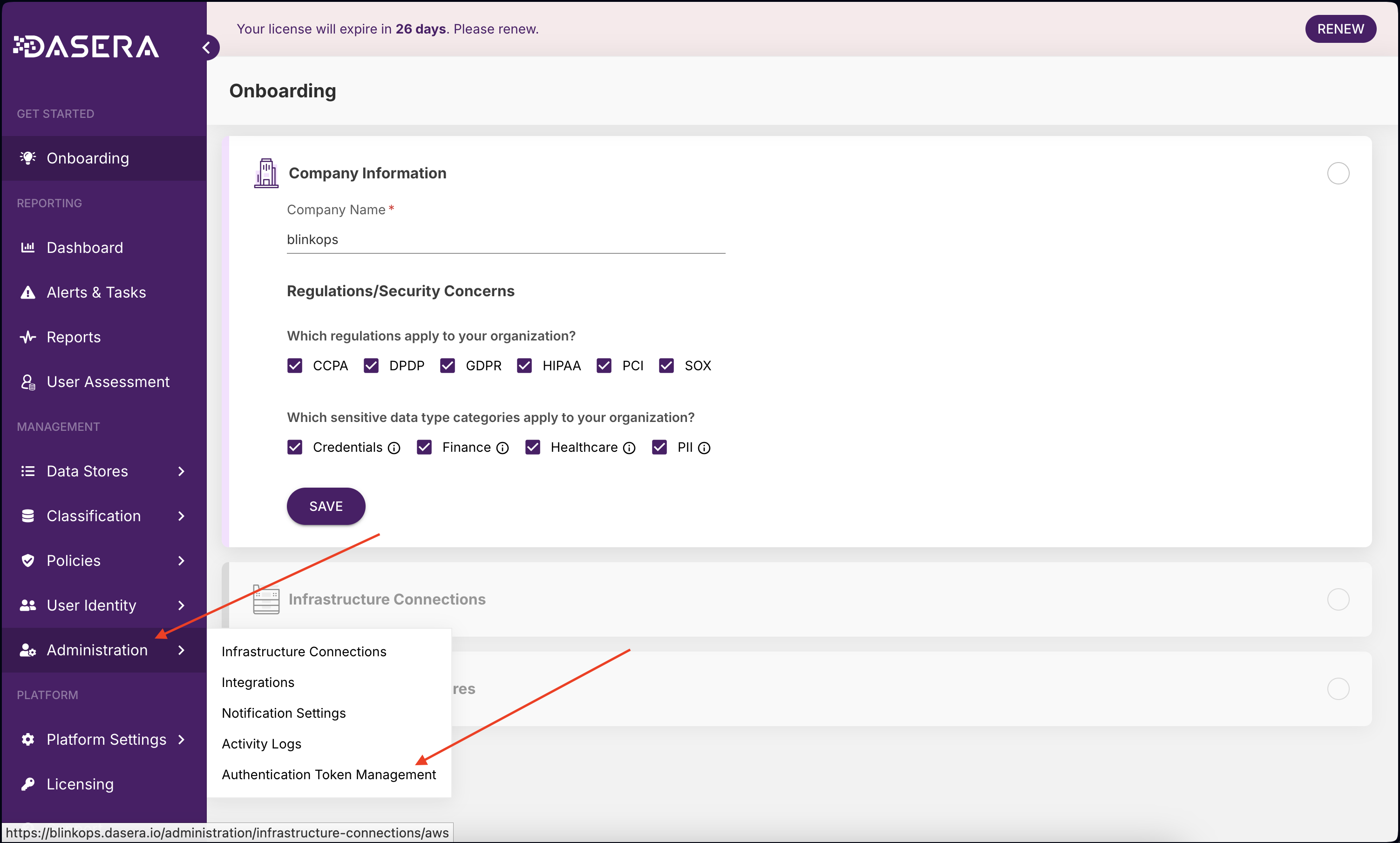 Authentication Token Management